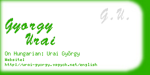 gyorgy urai business card
